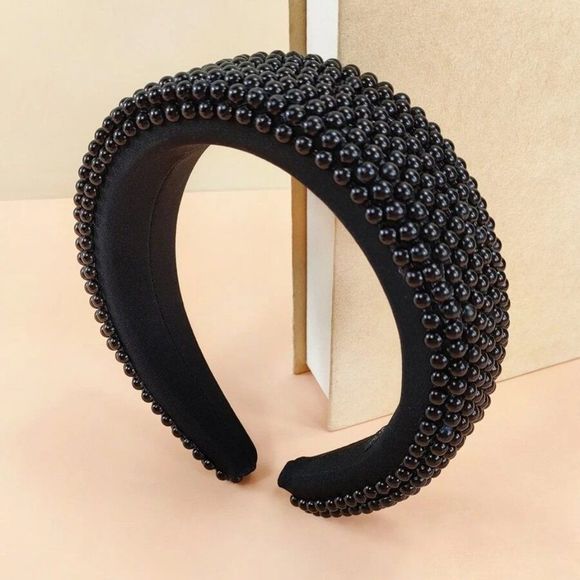 Unbranded Accessories - Black Bead Padded Headband - NWT